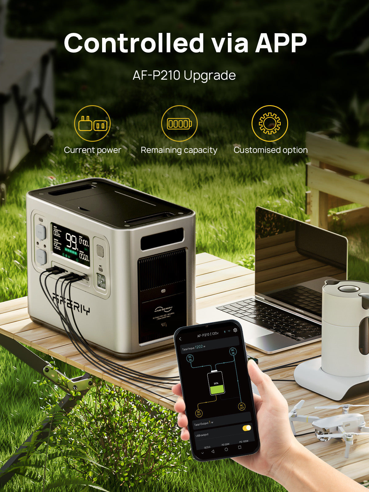 AFERIY P210 2400W 2048Wh Silver Portable Power Station