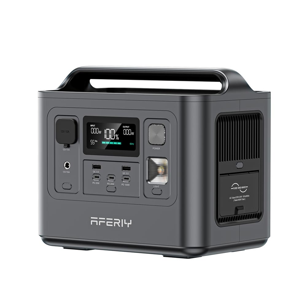 Side view of Aferiy P010 800W 512Wh Portable Power Station