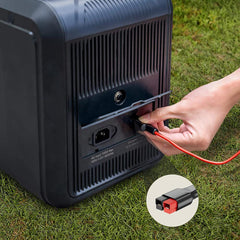 This car charging cable is compatible with portable power stations, solar generators, lithium battery packs, and foldable solar panels with an Anderson connector.