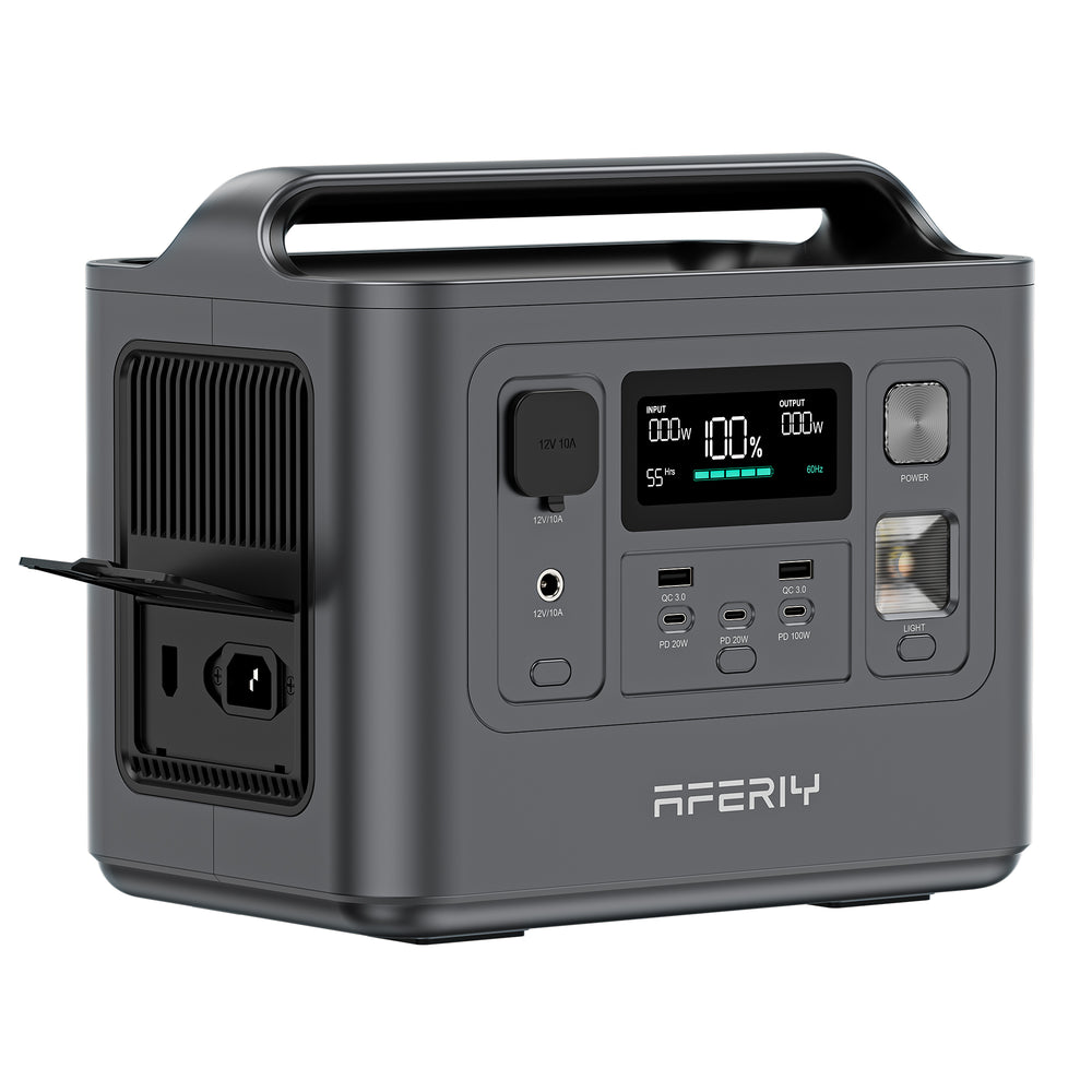 Left side view of Aferiy P010 800W 512Wh Portable Power Station