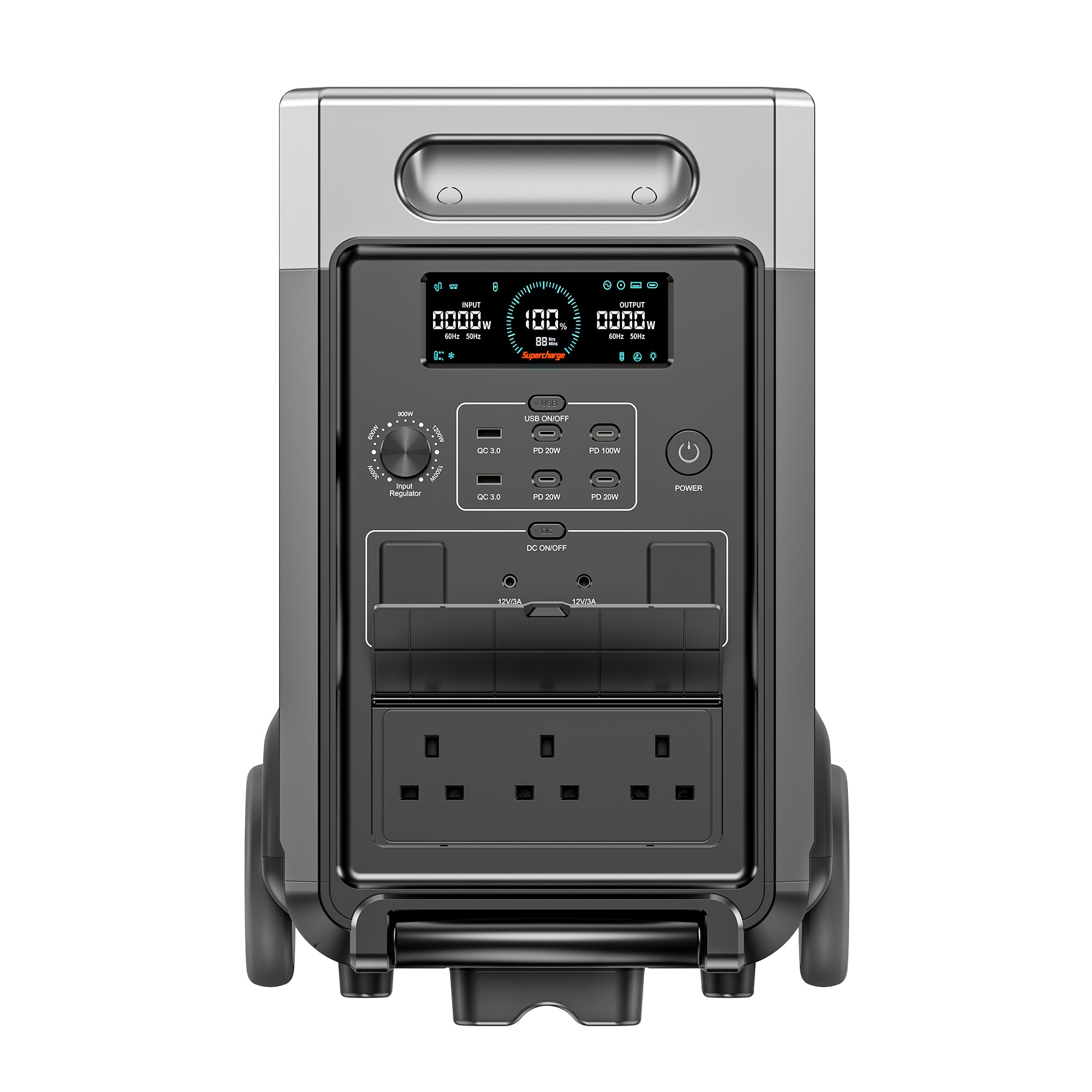 Front view of AFERIY P310 3600W 3840Wh Portable Power Station