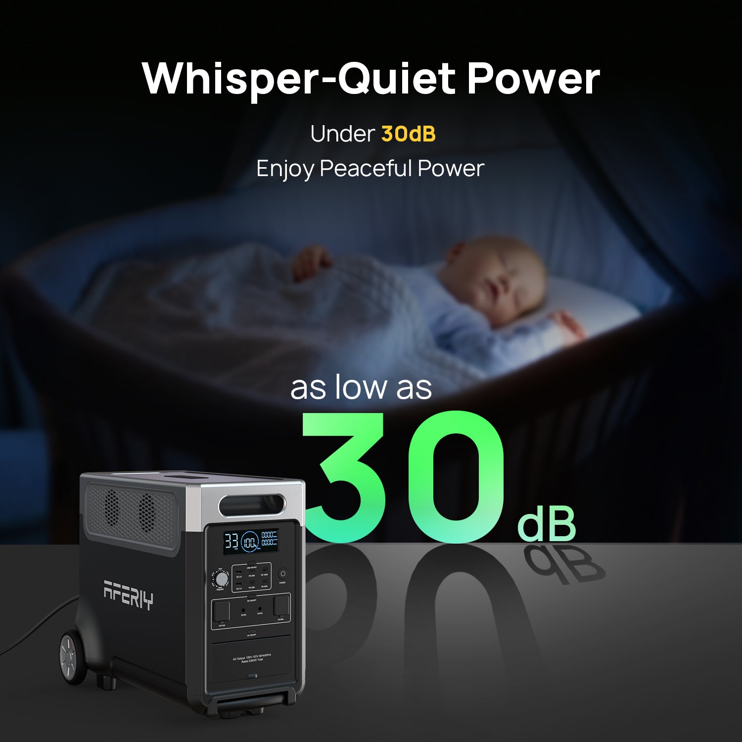 AFERIY P310 Expandable Portable Power Station, 3600W Power Output, 3840Wh LiFePO4 Battery Capacity - Is Quiet When Working