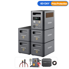 AFERIY 1800W Power Station 5120Wh Bundle with DC060 DC-DC Charger, GK03 & XT60 Cable