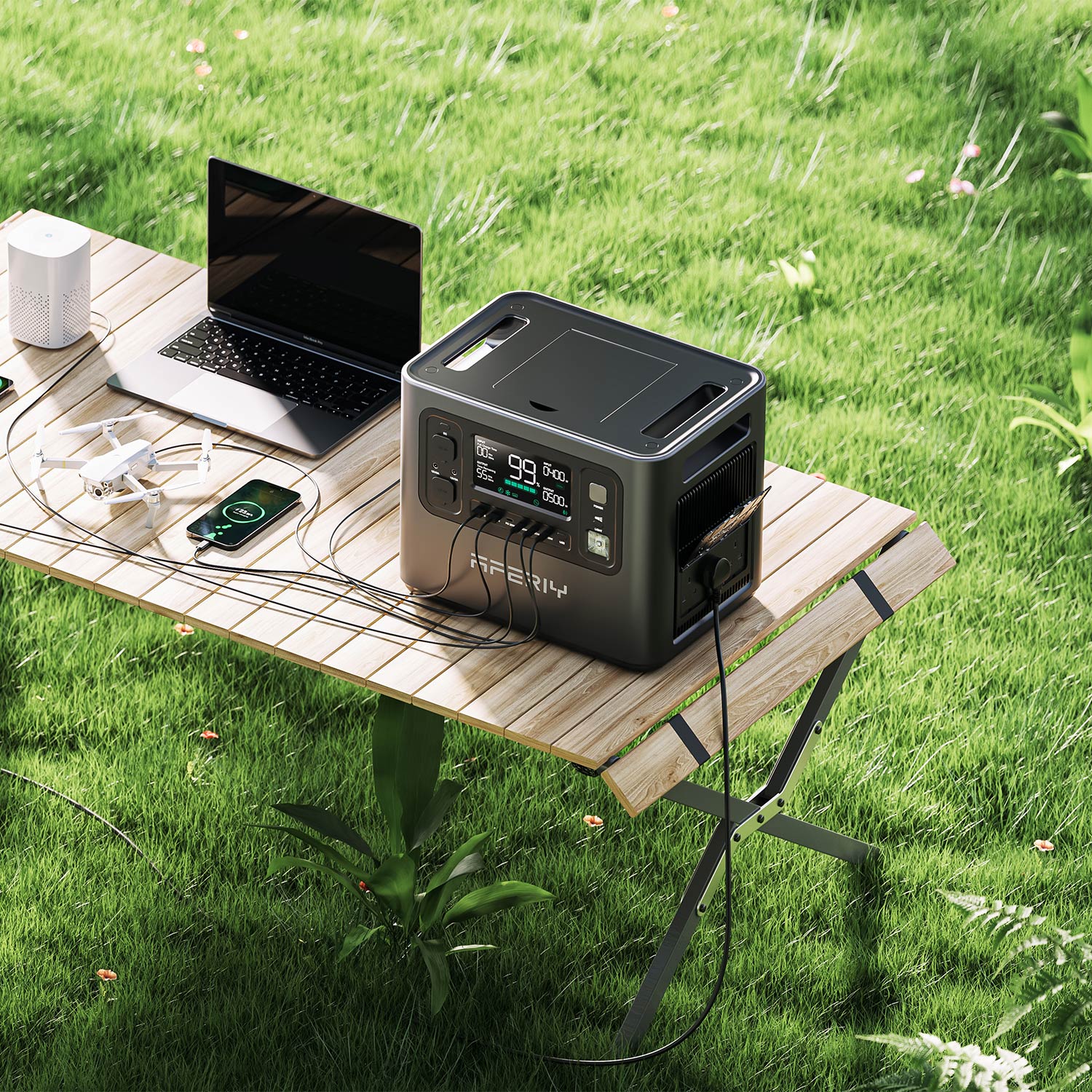 AFERIY P210 2400W Power Station Powering Multiple Devices for Mobile