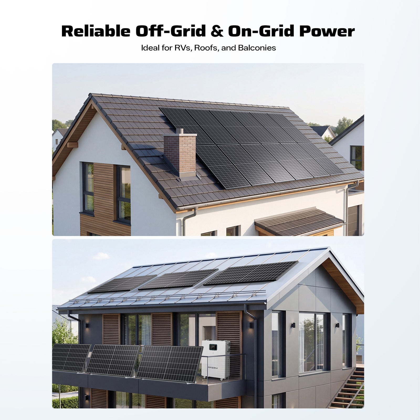 AFERIY SG580 580W Monocrystalline Rigid Solar Panel | IP68 (2-Pack)