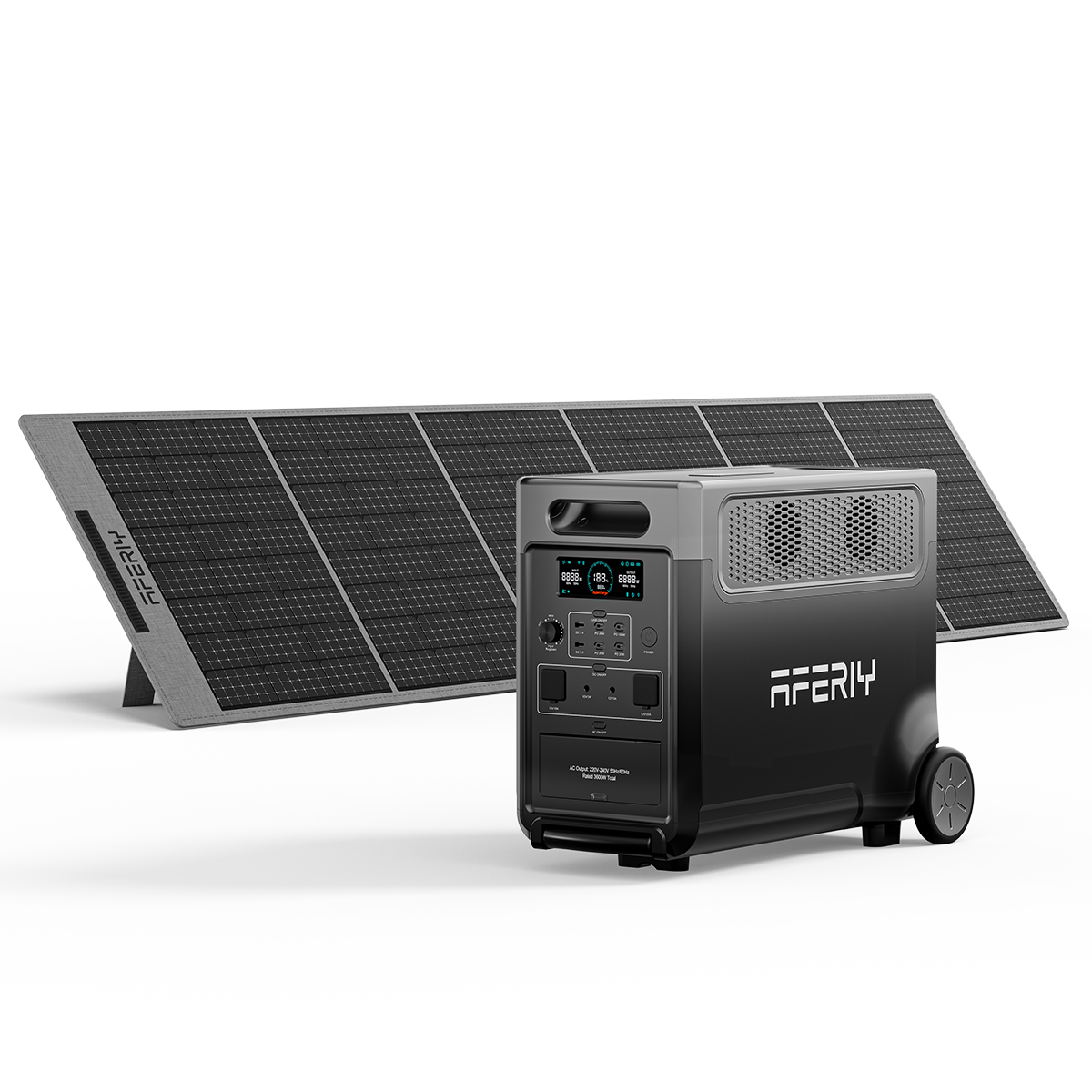 AFERIY Portable Power Station 1200W (2400W Surge)1248Wh LiFePO4 UPS Pure  Sine Wave, Fully Charged in 1.5 Hours, 3500 Cycles + 14 Output ports Solar