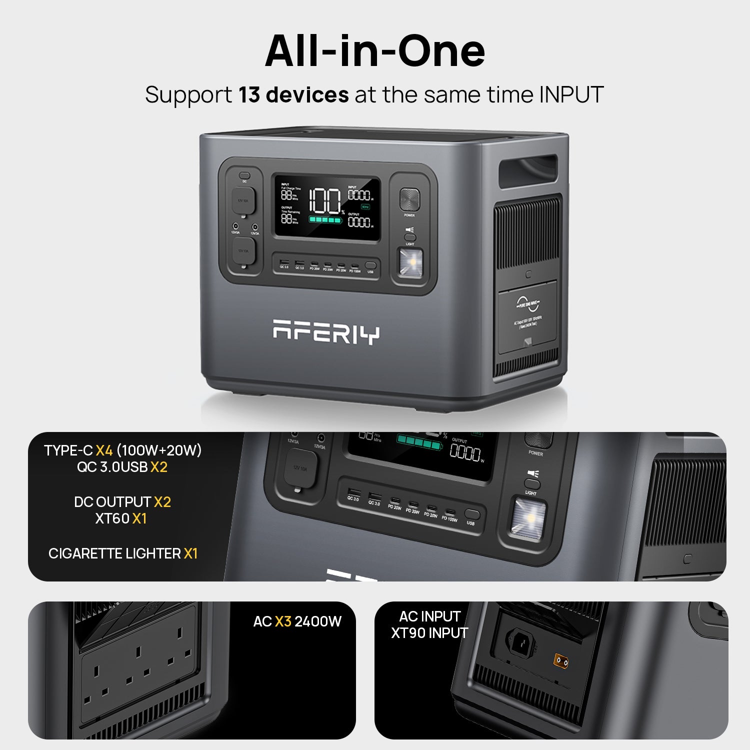 AFERIY P210 2400W 2048Wh Portable Power Station