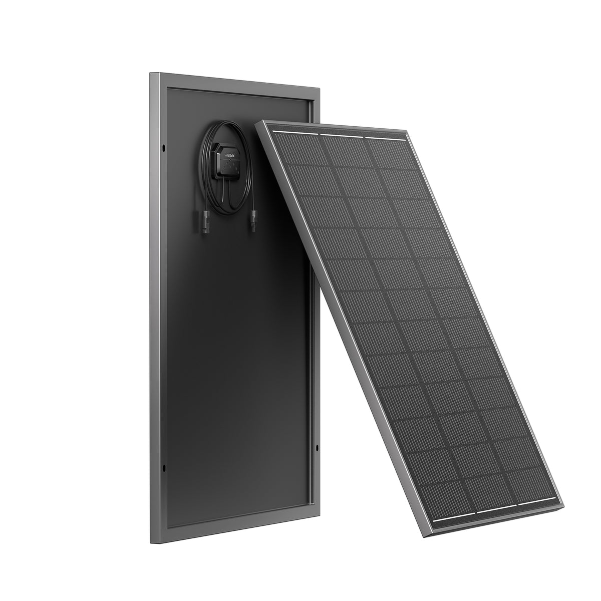 Front and Back View of Single-glass Monocrystalline Silicon Solar Panel