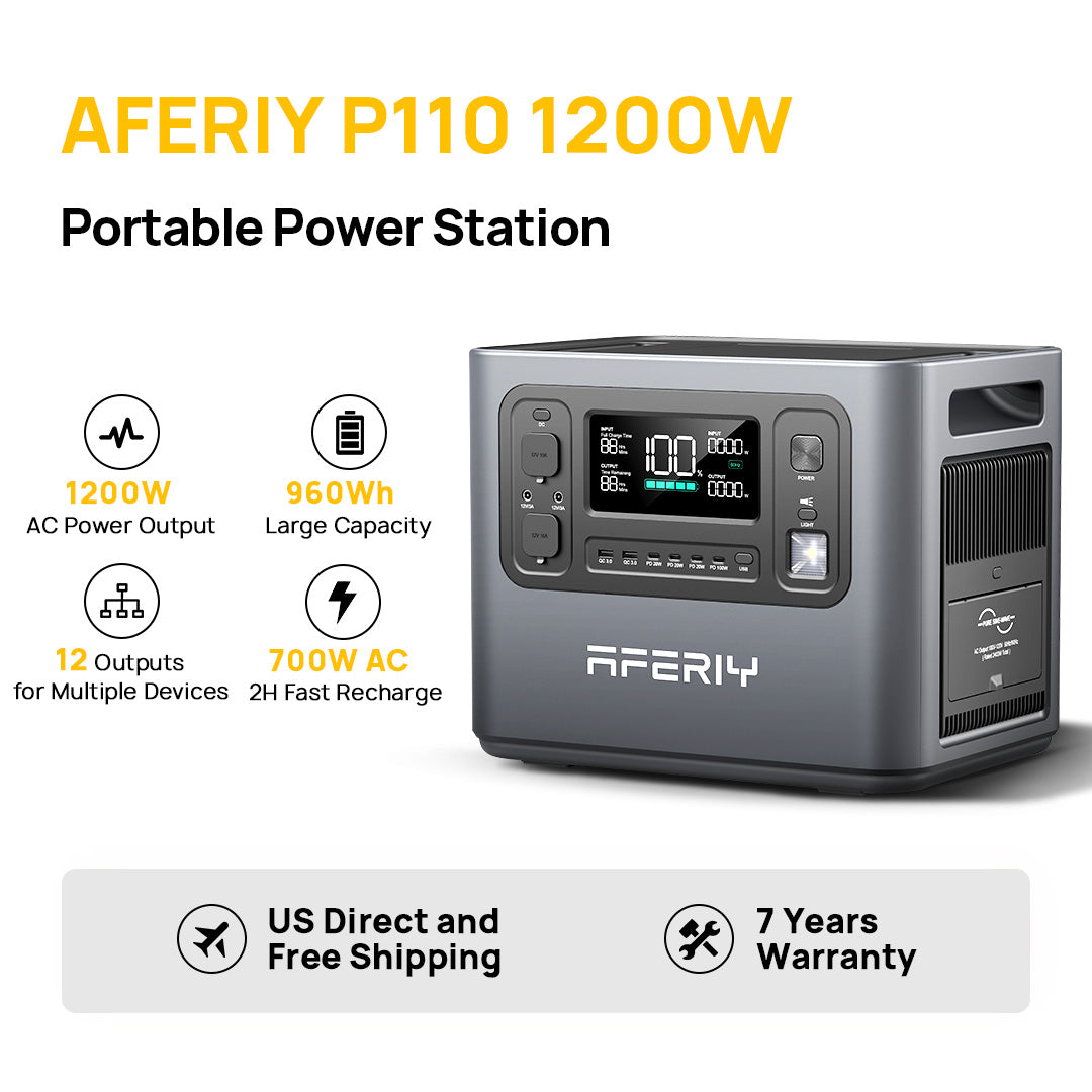 AFERIY P110 1200W 960Wh Portable Power Station