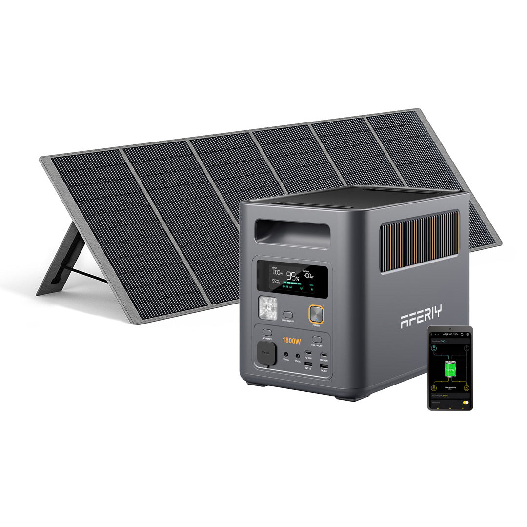AFERIY P180 Pro Portable Power Station 1800W 1024Wh with Solar Panel