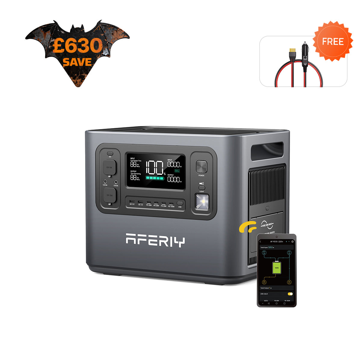 AFERIY P210 2400W 2048Wh Portable Power Station