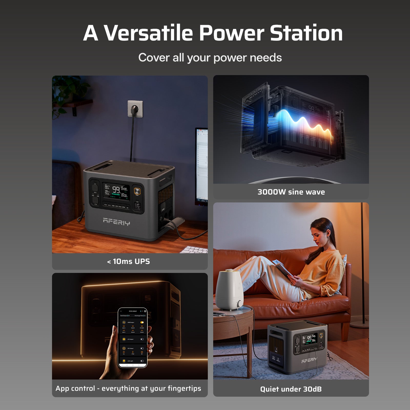 AFERIY P300 3000W 2048Wh Portable Power Station