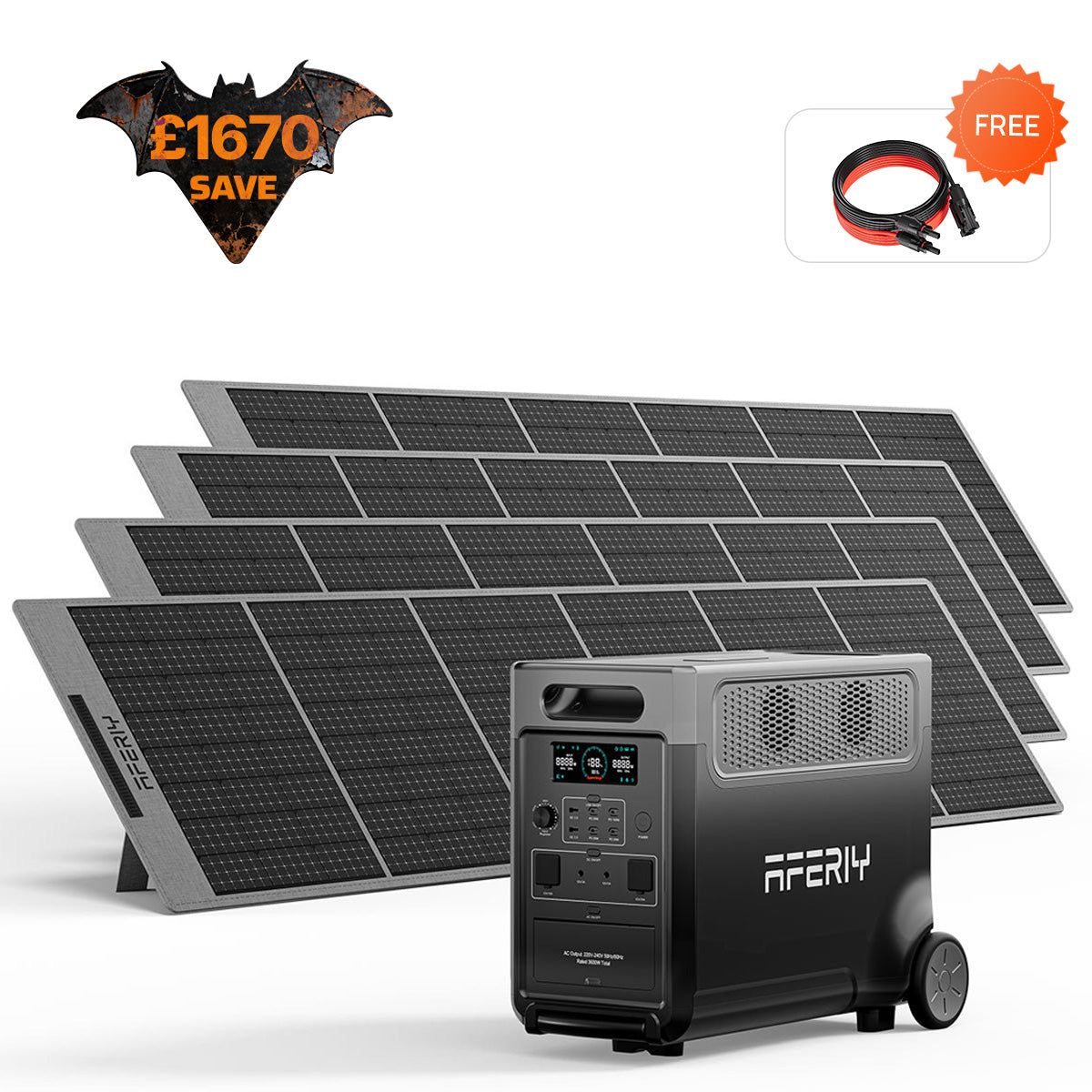 AFERIY P310 3600W Solar Generator Kit
