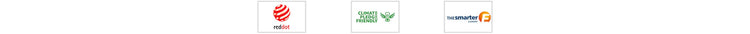 Red Dot Design Award, Climate Pledge Friendly certification, energy efficiency icons