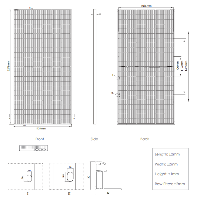 AFERIY SG580 580W Monocrystalline Rigid Solar Panel | IP68 (2-Pack)