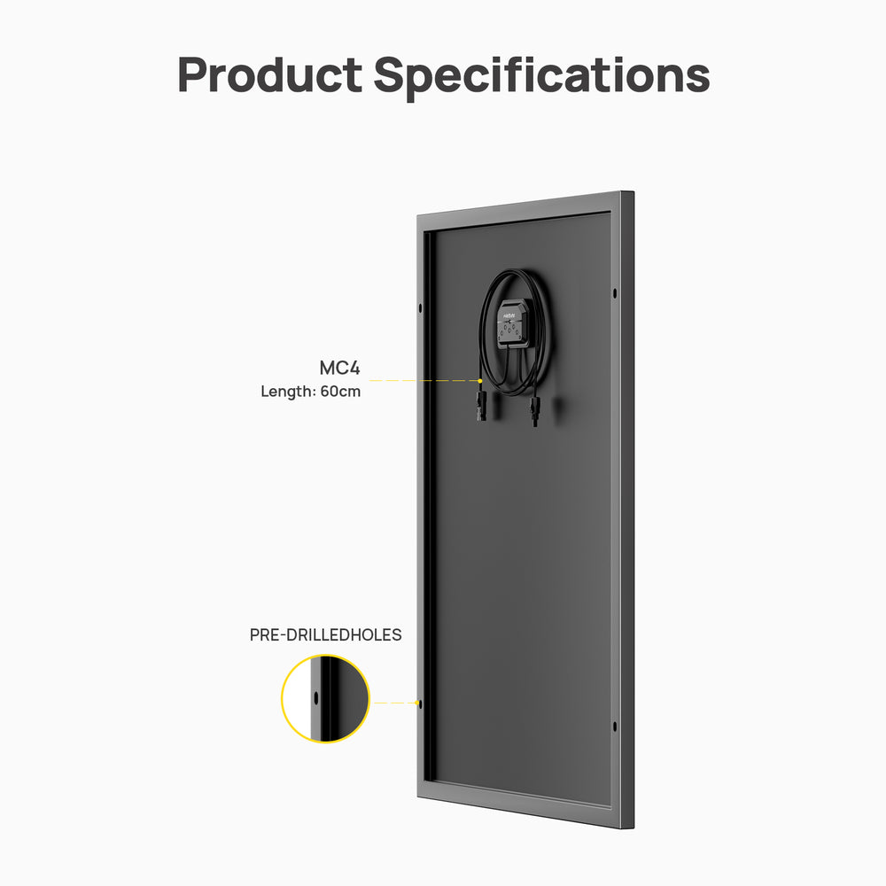 Single-glass Monocrystalline Silicon Solar Panel Specifications