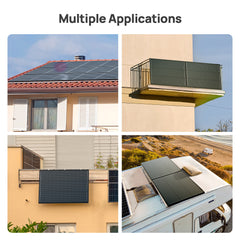 Single-glass Monocrystalline Silicon Solar Panel Used for Roofs, Balconies, and Motorhomes