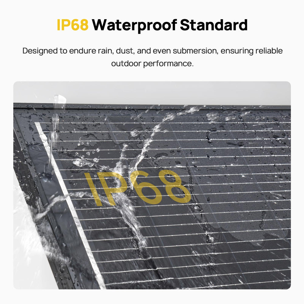 Single-glass Monocrystalline Silicon Solar Panel with ip68 Waterproof Standard