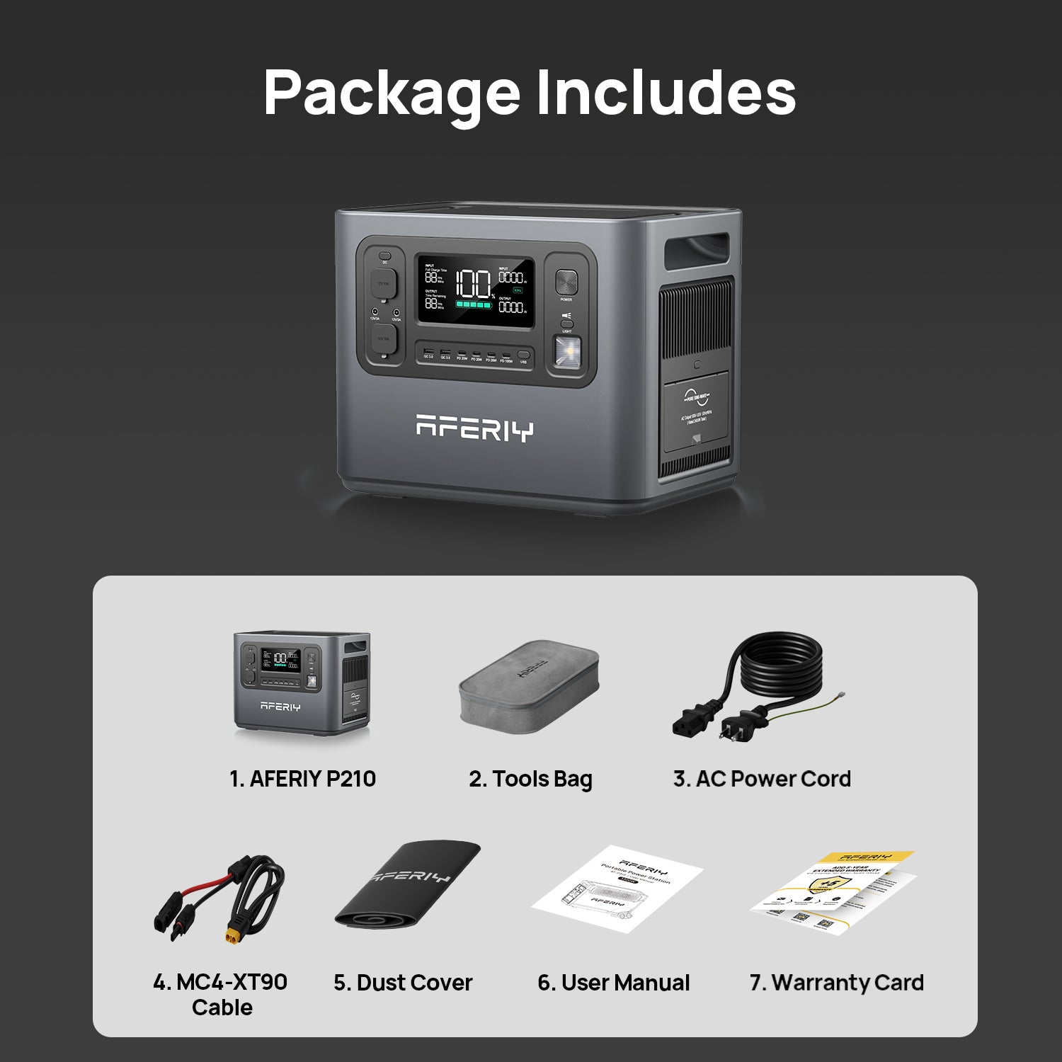 aferiy p210 2400w portable power station package listing size 1500 x 1500 px