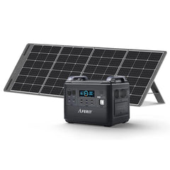 AFERIY 2001A Portable Power Station 2000W 1997Wh with 200W Solar Panel - Complete Off-Grid Power Solution