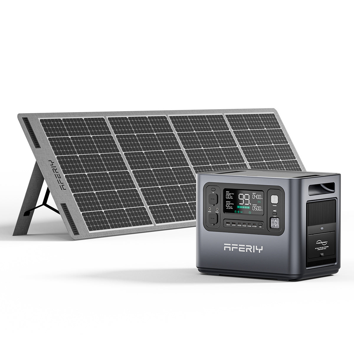 AFERIY P210 2400W Solar Generator Kit